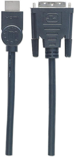 Manhattan Cable DVI-D male - HDMI male 3m (372510)