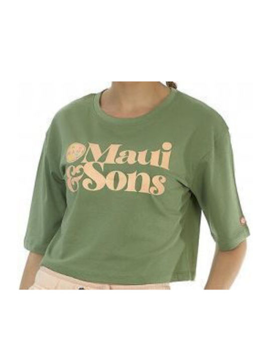Maui & Sons Mok 1165500003 Γυναικείο T-shirt Loden Frost με Στάμπα