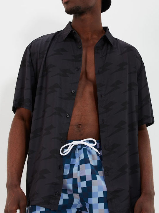 Yves Men's Swimwear Shorts Aqua with Prints
