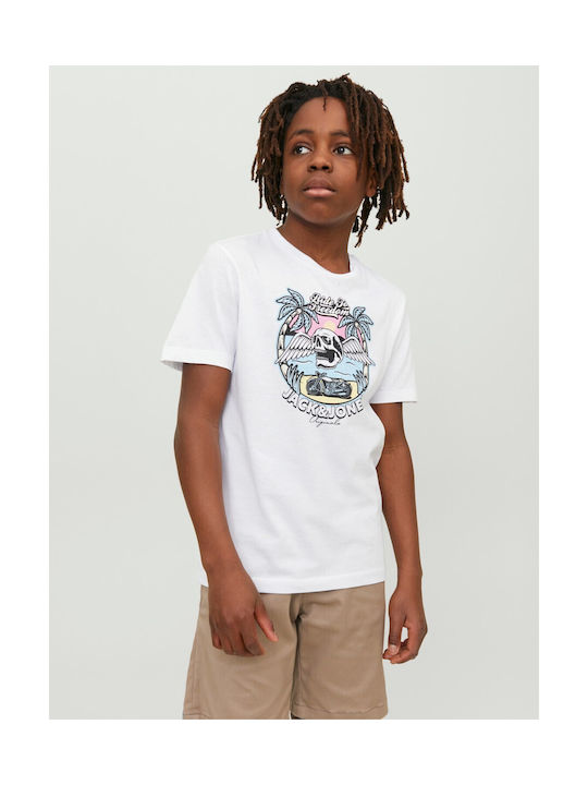 Jack & Jones Kinder-T-Shirt Weiß