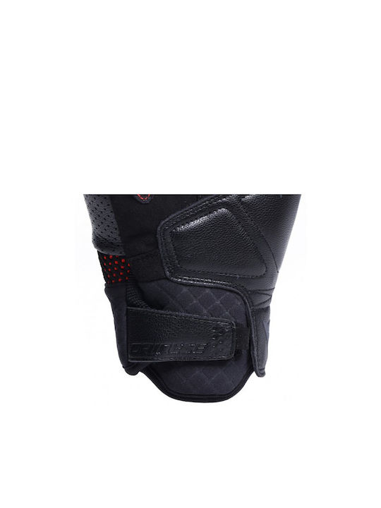 Dainese Unruly Ergo-Tek Summer Men's Motorcycle Gloves Leather Black/Fluo Red