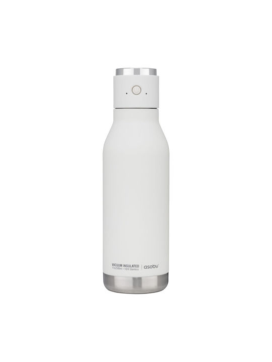 Asobu BT60 Stainless Steel Water Bottle 500ml White