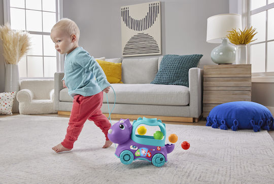 Fisher Price Pull-Along Toy Little Dino with Light and Sounds for 12++ Months