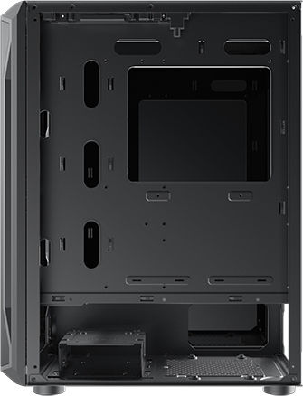 Xigmatek Gaming X Midi Tower Компютърна кутия със страничен прозорец и RGB осветление Черен