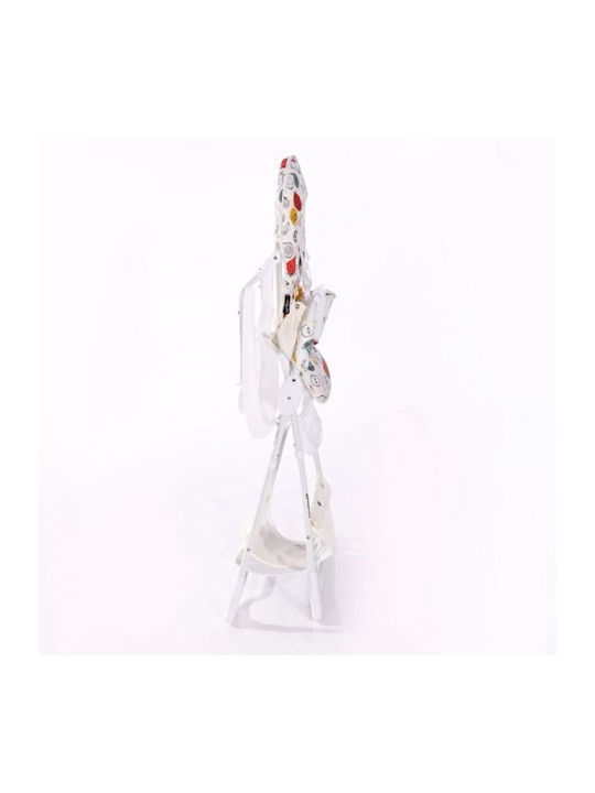 Lorelli Bonbon Foldable Baby Highchair White Teddy Bear
