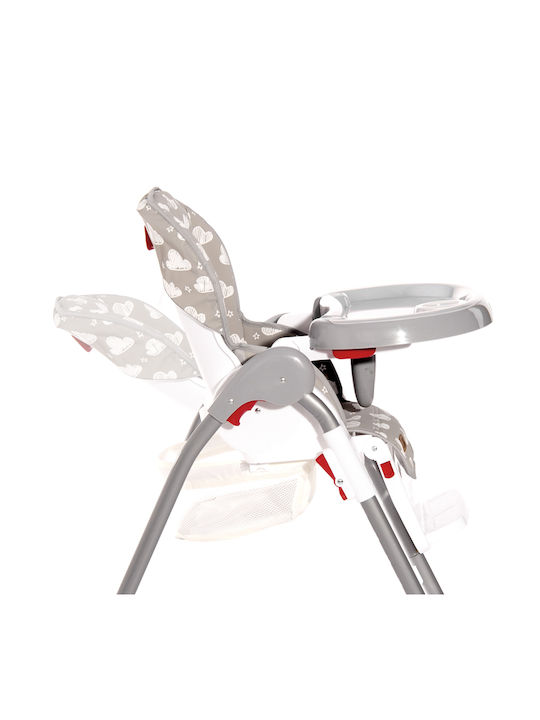 Lorelli Dulce Foldable Baby Highchair with Adjustable Height Cool Gray