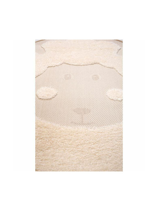 Royal Carpet Kids Rug Ecru Round with Diameter 120cm Thickness 22mm
