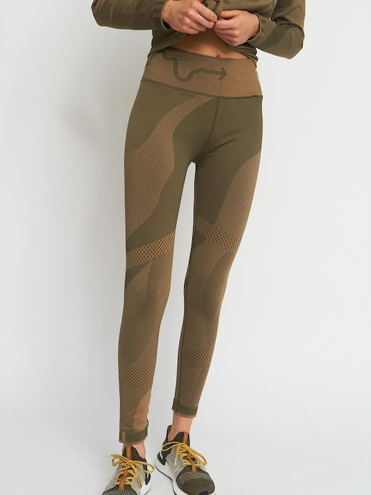 Adidas Wood How We Do Laufen Frauen Lang Leggings Khaki