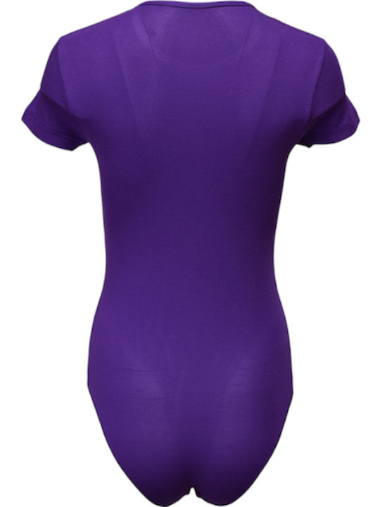 Short Sleeve Bodysuit Purple