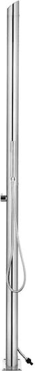 vidaXL Pool Shower 62x5cm Silver