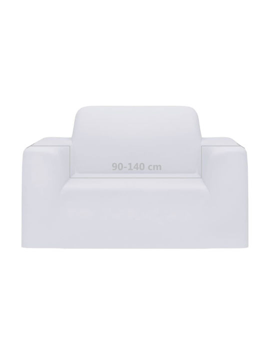vidaXL Elastic Cover for Armchair White 90εκ. 1pcs 332948
