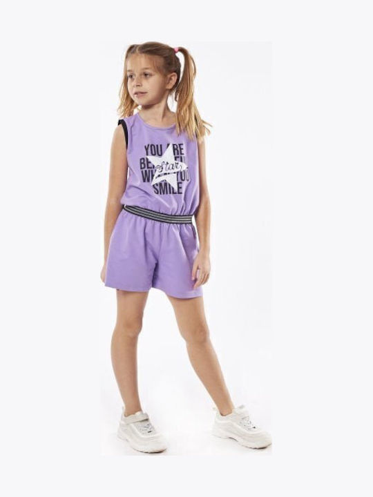 Kids' Fabric Jumpsuit Shorts/Bermudas Purple