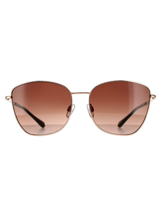 Ted Baker Women's Sunglasses with Rose Gold Metal Frame and Brown Gradient Lens