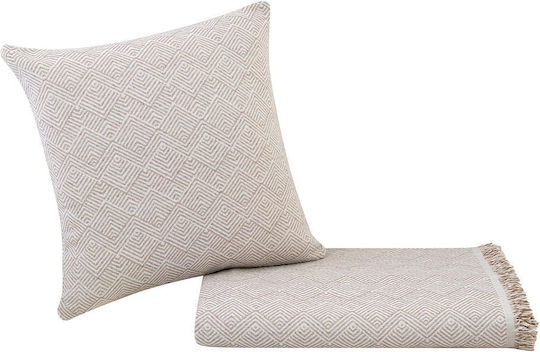 Madi Wellen Ριχτάρι Πολυθρόνας 170x180εκ. Beige 2809-01