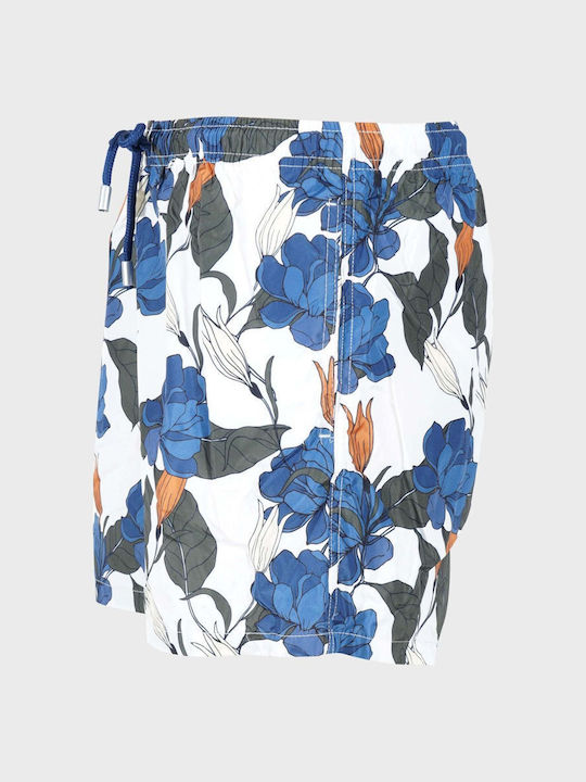 Men's Mayo shorts pockets all print flowers WHITE