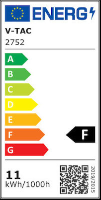 V-TAC Smart Λάμπα LED για Ντουί E27 και Σχήμα A60 RGBW 1055lm Dimmable