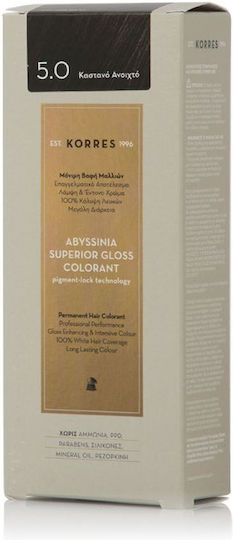 Abyssinia Superior Gloss Colorant Боя за коса Без амоняк 5.0 Chestnut Open 50мл