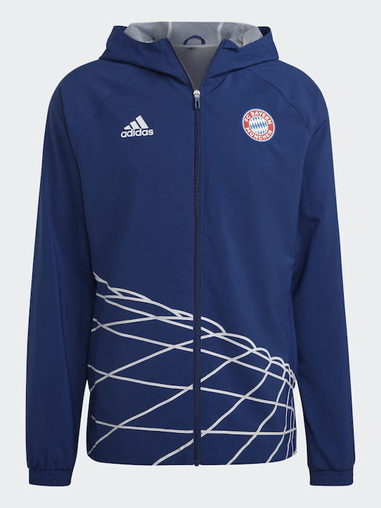 FC Bayern Graphic Athletic Jacket Windproof Victory Blue