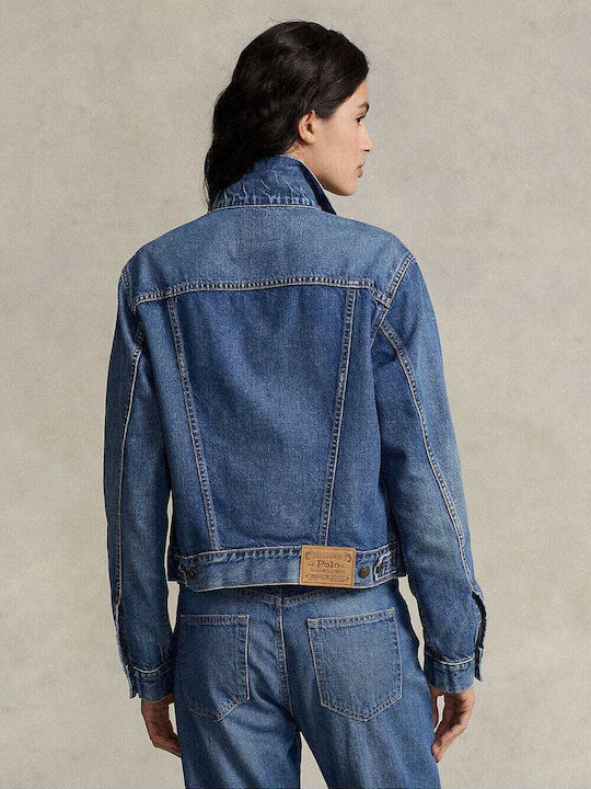 Ralph Lauren Scurt Jachetă de femei din denim Albastru