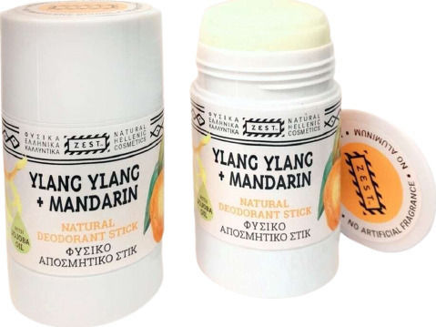 Zest Cosmetics Natural Deodorant Ylang Ylang Stick Aluminium Free 60ml