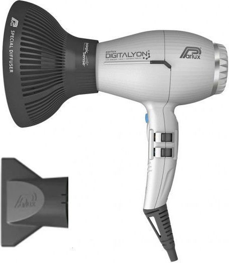 Parlux Digitalyon Magic Sense Ionic Professional Hair Dryer with Diffuser 2400W Silver