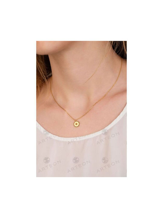 Women's necklace with pendant Silver 925-gilt necklace 32779 Arteon