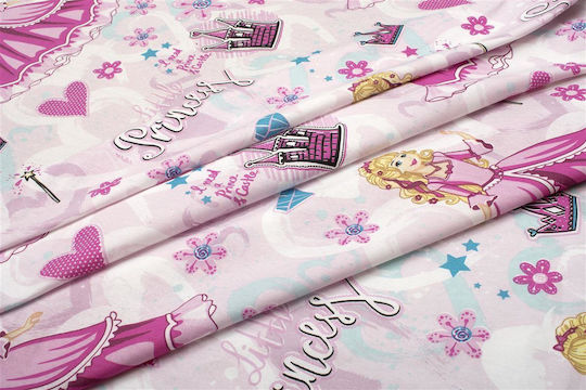Dimcol Sheet Set Semi-double from Cotton & Polyester Princess 390 Pink 160x240cm 3pcs