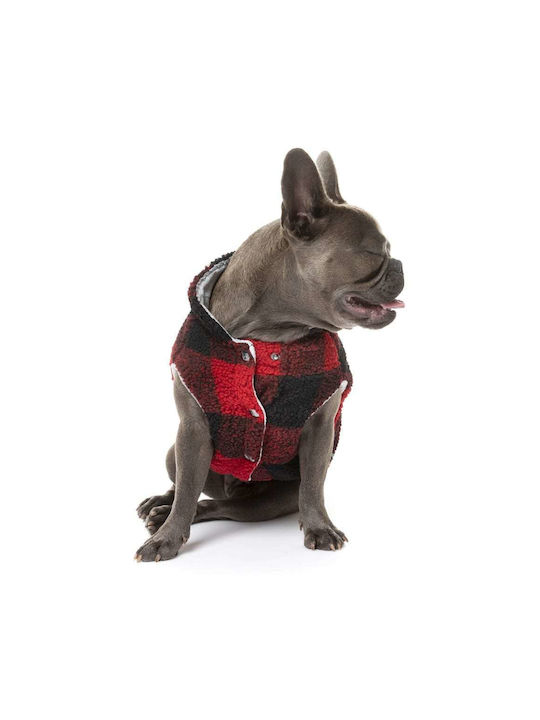 Fuzzyard The Lumberjack Red Waterproof Dog Coat XXSmall with 26cm Back Length