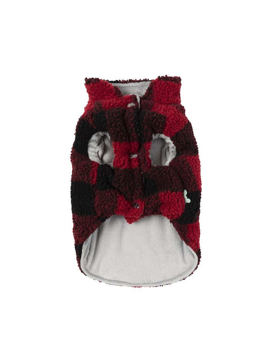 Fuzzyard The Lumberjack Red Waterproof Dog Coat XXSmall with 26cm Back Length