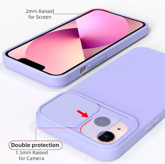 Forcell Slider Back Cover Σιλικόνης Lavender (Galaxy M23)