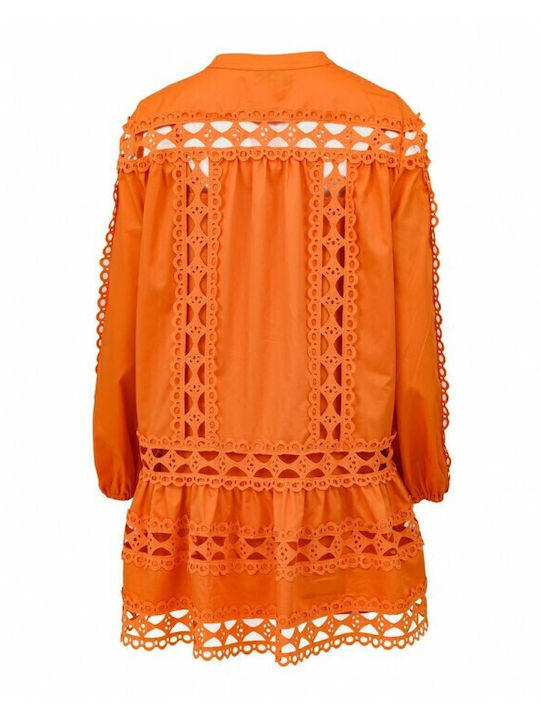 Sommer Mini Damenkleid für Hochzeit - Taufe Orange