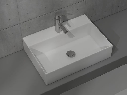 Ceramita F183 Надеждна мивка Порцелан 51x36x12см Бял Ceramita F183 Надеждна мивка Порцелан 51x36x12см Бял