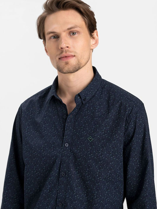 Volcano K-TIAKI Men's Slim Fit Shirt - Navy Print