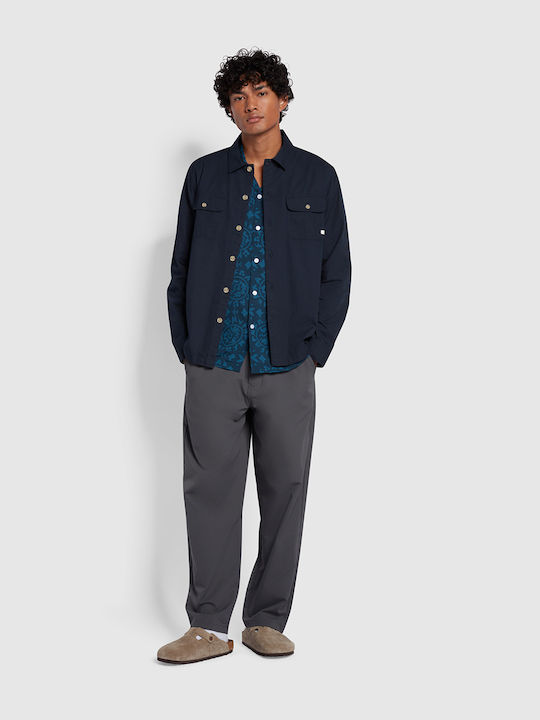 Farah Rockfield Poplin Overshirt Blue