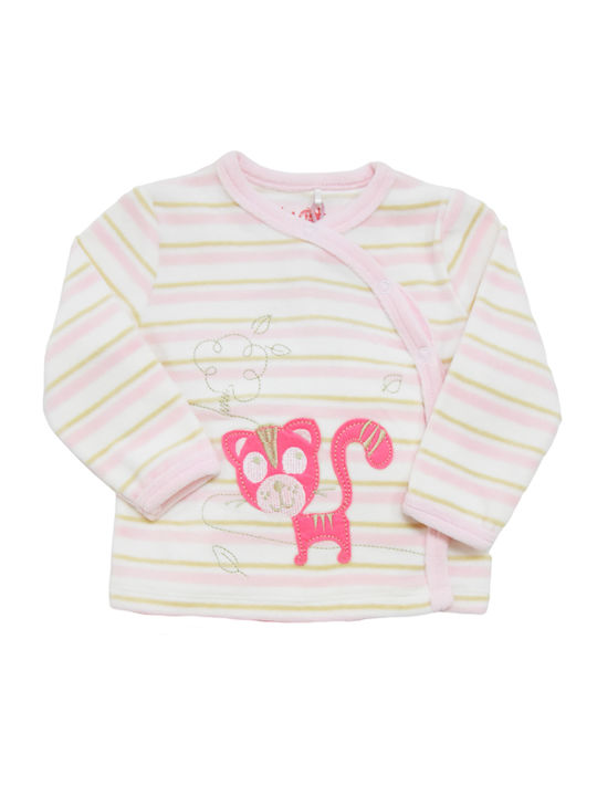 Baby Velvet Cardigan & Pants Set Pink "Kitty"