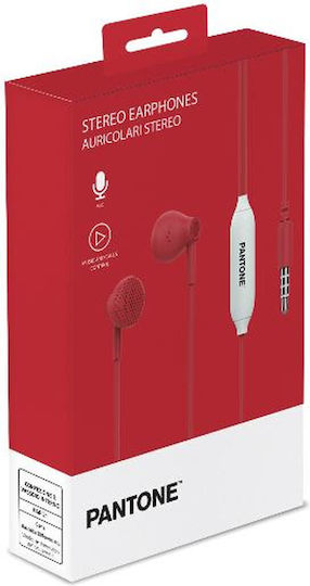 Celly Ακουστικά Ψείρες In Ear Pantone Κόκκινα