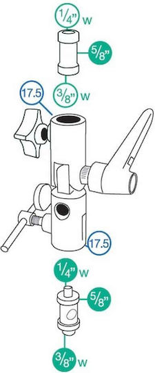 Manfrotto Lite-Tite Swivel Aluminium Umbrella Adapter Accesorii pentru Studio