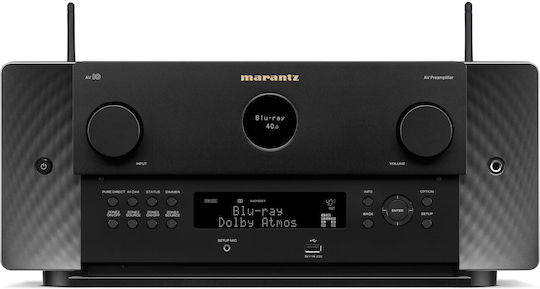 Marantz AV10 Heimkino-Radioverstärker 4K/8K 15.4 Kanäle mit HDR und Dolby Atmos Schwarz