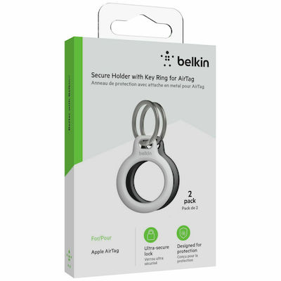 Belkin Key Ring Silicone Keychain Case for AirTag Black / White