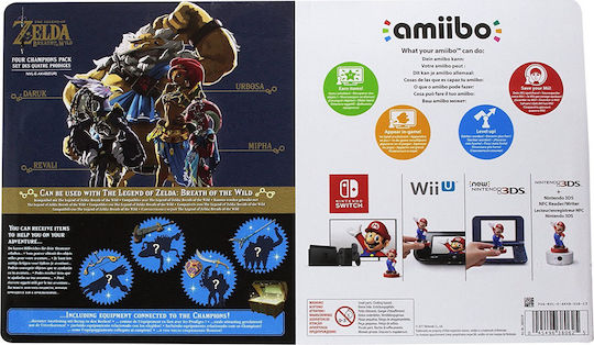 Nintendo Amiibo The Legend of Zelda Breath of the Wild Urbosa/Revali/Mipha/Daruk Character Figure για 3DS