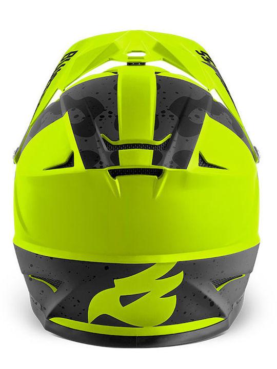 Bluegrass Intox Volles Gesicht Fahrradhelm Abfahrtslauf Black Camo/Fluo Yellow Matt