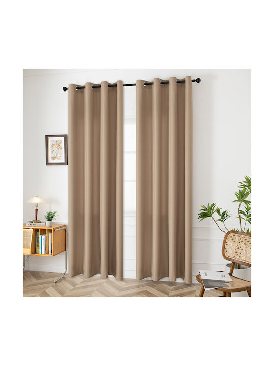Beauty Home Перде с Копчета Effect 8443 Бежово 140x270см