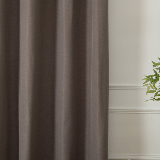 Beauty Home Verdunkelungsvorhang mit Grommets Glare 8444 Braun 140x270cm