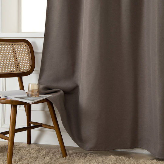 Beauty Home Verdunkelungsvorhang mit Grommets Glare 8444 Braun 140x270cm