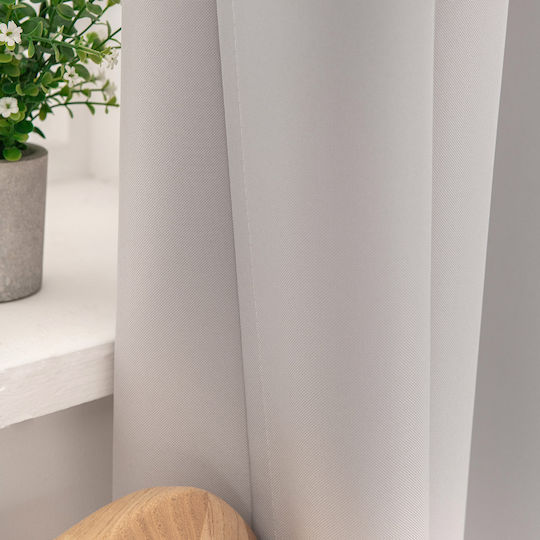 Beauty Home Перде с Копчета Effect 8443 Сребристо 140x270см