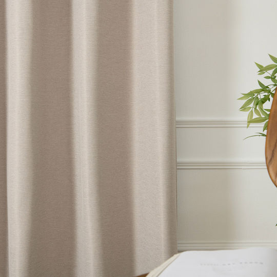 Beauty Home Blackout Curtain with Grommets Glare 8444 Beige 140x270cm
