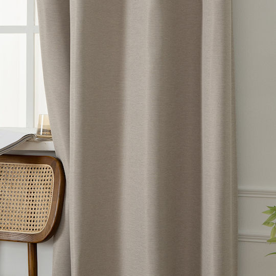 Beauty Home Blackout Curtain with Grommets Glare 8444 Beige 140x270cm