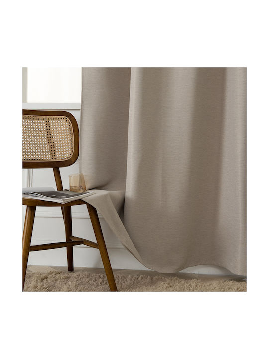 Beauty Home Blackout Curtain with Grommets Glare 8444 Beige 140x270cm