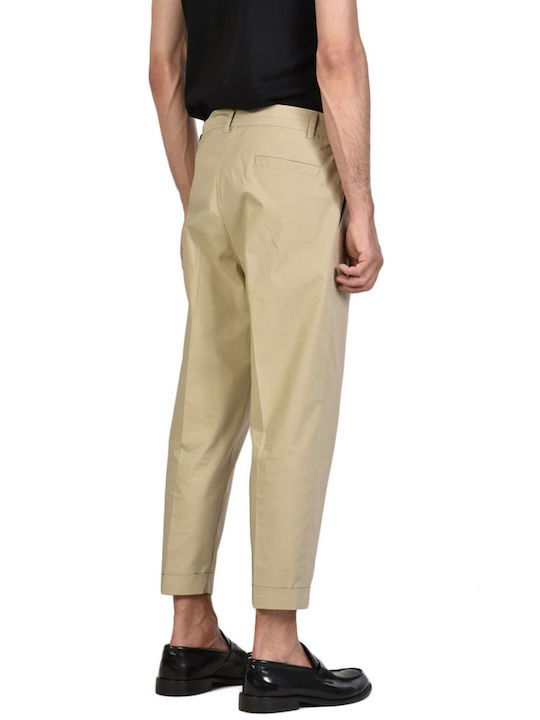 Chinos Pants with Xagon Waistband Beige