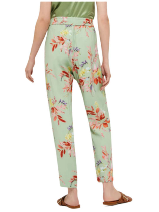 PENNYBLACK ELISIR TROUSERS GREEN FLORAL Pantaloni pentru femei PENNYBLACK ELISIR TROUSERS GREEN FLORAL